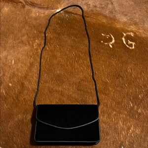 Evening Purse Valerie Stevens Black Velvet Vintage 8.5" x 5" Clutch Fashion